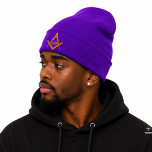 Gorro Acrílico Morado con Logotipo, Regalia Masónica Herencia, Vestimenta Griega, Fraternidad y Hermandad Masónica - Product Image 5