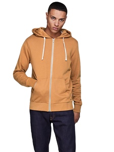 Sudadera con Capucha y Cierre para Hombre, Color Naranja, Corte Regular, Tejido de Algodón, Estilo Casual para Otoño - Product Image 2