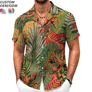 Comfortable Breathable Summer Casual Plaid Patterned Men's Short Sleeve Poplin Shirt Lapel Top 100% Cotton - Product Image 5