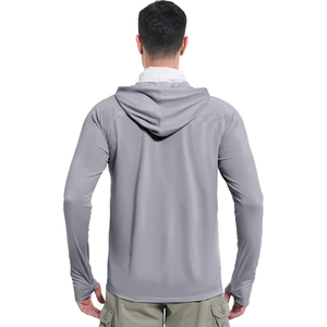 Camiseta de Pesca con Capucha de Manga Larga para Hombre, Protección Solar UPF 50, Anti-UV, Secado Rápido, con Máscara Facial Integrada, Color Verde - Product Image 6
