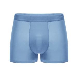 Calzoncillos bóxer de algodón y spandex de color sólido para hombre, ropa interior transpirable, suave y elástica, proveedor OEM, venta al por mayor, ropa interior a granel. - Product Image 3