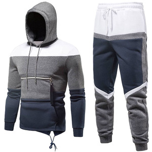Pantalones Deportivos Unisex con Bloques de Color, Cierre con Cordón, Bolsillos Laterales, Ropa Casual de Otoño, Mezcla de Poliéster y Algodón - Product Image 1