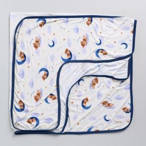 Organic Bamboo Swaddle <b>Wrap</b> Premium Quality Dream Print Baby <b>Blanket</b> - Product Image 1