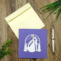 Cartes 3D Pop-up en forme de cœur avec enveloppe, art papier fait main pour la Saint-Valentin et les invitations de mariage, impression offset