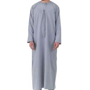Jubba Islámica Saudí al por Mayor para Hombres Musulmanes, Vestido Abaya de Manga Larga - Product Image 1