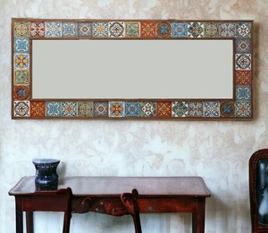 Espejo de cuerpo entero de azulejos turcos hechos a mano – Decoración de pared estilo bohemio - Product Image 3