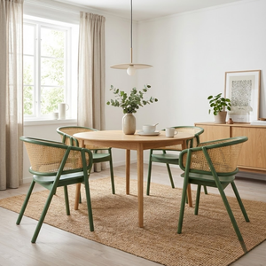 Silla de Comedor Premium de Madera Maciza de Fresno Escandinavo con Tapicería de Lana, Sillón de Madera Natural, Suministro al por Mayor - Product Image 6