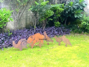 Décoration de jardin et de paysage en métal creux personnalisée, lapin, la plus populaire, économique, diamètre 20 mm, épaisseur 2 cm, design créatif - Product Image 4