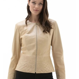 เสื้อแจ็คเก็ตหนังแกะสำหรับผู้หญิง Abnin International คอลเลคชั่นฤดูใบไม้ร่วง 2025 คุณภาพพรีเมียม ระบายอากาศได้ดี เป็นมิตรกับสิ่งแวดล้อม กันน้ำ - Product Image 2