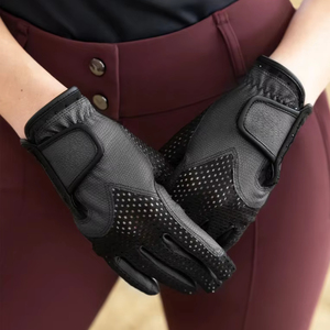 Gants d'équitation d'hiver en cuir ultra respirant, personnalisés avec logo, pour entraînement et compétition, professionnels pour équitation. - Product Image 1