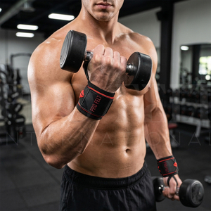 Bandes de maintien pour poignets à motif imprimé intégral pour la musculation, l'haltérophilie et l'entraînement en salle de sport, avec sangles de soutien réglables et boucles pour le pouce - Product Image 3