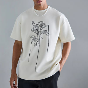 Camisetas de Hombre de Alta Calidad, 100% Algodón, Ecológicas, Transpirables, de Secado Rápido, Estilo Hip Hop, Holgadas, de Manga Corta, Tallas Grandes - Product Image 1