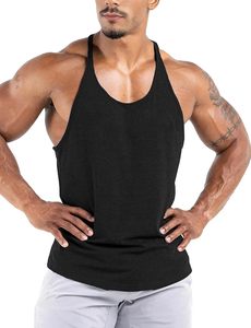 Débardeur de sport décontracté pour homme, 100% coton, col rond, respirant, sans coutures, couleurs vives, avec options multi-positions, logo avant, 120g - Product Image 1