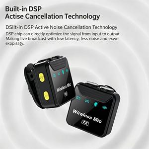 <b>Wireless</b> Lavalier Magnetic Microphone Dual Clip-on Lapel <b>Mic</b> with Noise Cancellation for Portable Audio Recording - Product Image 3