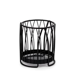 Diversified Twist Round Utensil Holder Matte Black Metal Kitchen Organizer for Spoons Spatulas Cutlery Storage - Product Image 3