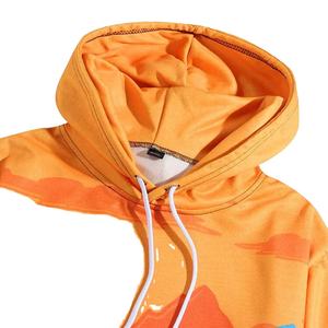 เสื้อกีฬาผ้าฝ้าย100% มีฮู้ดระบายอากาศได้ดีเสื้อสไตล์ใหม่พิมพ์ลายดิจิตอลเนื้อผ้าเรียบ - Product Image 2