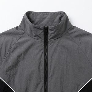 Premium and High Quality Men's Color Block <b>Racer</b> <b>Jacket</b> Stand Collar Zipper Closure Windproof Sporty Style Autumn Wear - Product Image 6