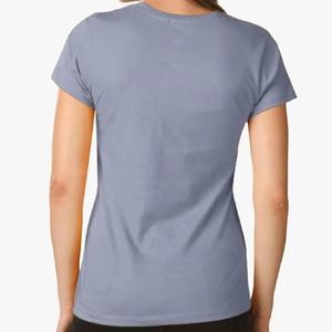 T-shirts surdimensionnés en coton 100% uni personnalisés à col rond et à épaules tombantes pour femmes - Product Image 3