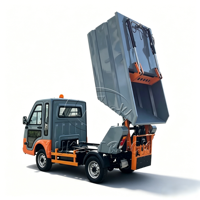 Camion benne électrique pur à levage élevé en promotion, mini camion de gestion des déchets électrique