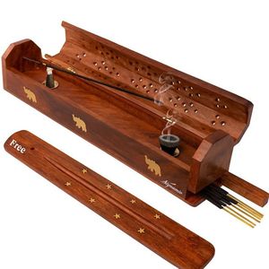 Porte-encens élégant et durable en bois de santal pour la méditation à domicile, le yoga et l'aromathérapie - Product Image 3