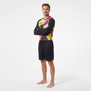Ensemble de football de qualité supérieure, col en V, manches longues, jersey et short personnalisés par sublimation, tenue d'équipe OEM ODM, coupe athlétique - Product Image 6
