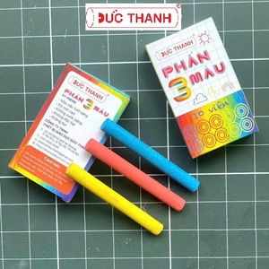 Craie colorée sans poussière, matériaux haute densité, non toxique, 3 couleurs vives pour jeux en extérieur et tableau noir - Product Image 2