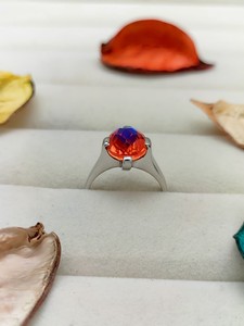Champagne <b>Rainbow</b> Quartz Ring Soft Multicolor Gemstone Jewelry Elegant Statement Ring Handmade Cocktail Jewelry Gift for Women - Product Image 6