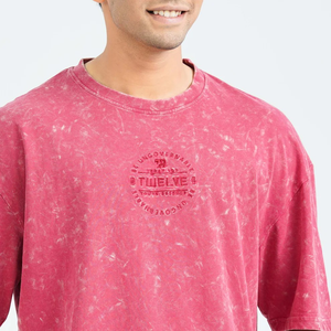 T-shirt Homme Oversize Personnalisé avec Logo OEM, Lavage Acide, 100% Coton 240 GSM, Impression Graphique Vintage, Respirant - Product Image 3