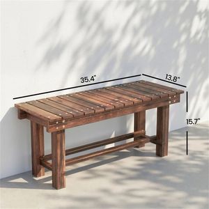 Chaise de jardin d'extérieur confortable, banc de patio pour s'asseoir en toute détente - Product Image 6