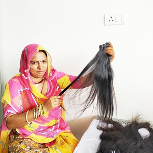 Meilleure qualité 100% temple indien non transformés et un cheveux Donar vierge cheveux humains raides bruts pour les femmes noires cheveux paquet naturel - Product Image 2