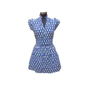 มินิเดรสผ้าฝ้ายพิมพ์ลายดอกไม้สำหรับผู้หญิงเสื้อทูนิคบล็อกอินเดียพิมพ์ลายดอกไม้ชุดบอดี้คอนสั้นใส่ประจำวันไซส์ใหญ่พิเศษของขวัญที่สมบูรณ์แบบสำหรับใส่ในฤดูร้อน - Product Image 1