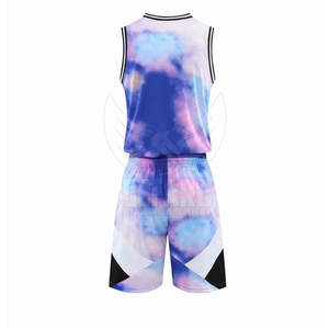 Maillot de basket imprimé tie-dye, maillot de basket de qualité supérieure, maillot de basket à marque privée - Product Image 2