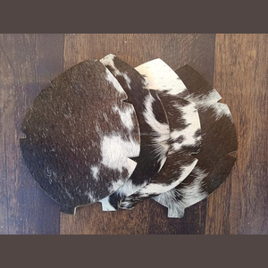 Elegante Posavasos de Cuero de Vaca con Pelo, Estilo Occidental, Decoración para el Hogar - Product Image 4