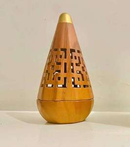 New Luxury Ramadan Decor Rotating Square Resin Crafts <b>Aroma</b> <b>Diffuser</b> Muslim Style Bakhoor Burner Gold Accents All-season - Product Image 1