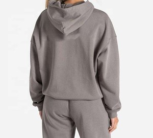 Hot Selling Autumn Solid Eco-Friendly 100% Cotton Hooded Heavyweight Hoodie <b>Joggers</b> Set for Men Casual Sport Tracksuit - Product Image 4
