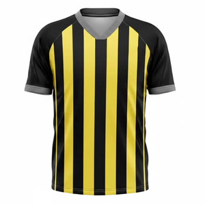 Camiseta de Árbitro de Fútbol a Rayas Blancas y Negras, Uniforme de Árbitro de Voleibol, Camiseta de Árbitro de Fútbol, Camisetas de Fútbol Unisex para Adultos, 120g - Product Image 1