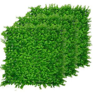 Pannelli in legno di bosso 20 \ "x20 \" parete in erba per interni esterni giardino decorazione 20 pz protezione protezione solare sfondo verde per parete - Product Image 1