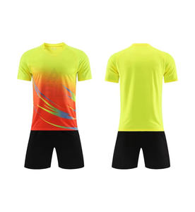 Conjunto de Uniforme de Fútbol Personalizado Naranja y Azul Marino de Manga Corta con Estampado, Kit de Fútbol con Degradado, Ropa Deportiva Transpirable de Secado Rápido, Fabricante OEM - Product Image 3