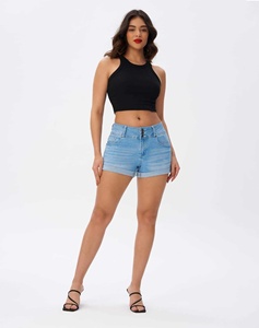 High Quality New Casual Slim Denim Shorts Summer Wear Premium Quality Solid Material Denim Shorts For Women - Product Image 6