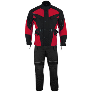 Traje de Motociclismo de Invierno Impermeable y Cortavientos, Chaqueta y Pantalones de Corduroy Transpirables, Conjunto de Protección CE Largo - Product Image 1