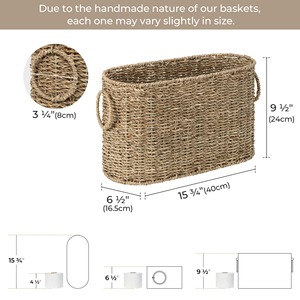 Panier de rangement pour papier toilette StorageWorks, panier de rangement artisanal, vente en gros, écologique, fabriqué au Vietnam - Product Image 2