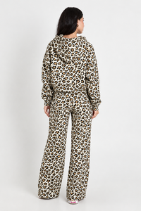 Pantalon large pour femme, imprimé léopard blanc et jaune, taille haute, coupe ample, décontracté, mode, pantalon de qualité supérieure, vêtements streetwear - Product Image 6