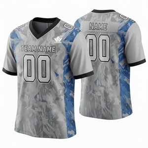 เสื้อฟุตบอลอเมริกันสีแดงสำหรับผู้ชาย คอวี แขนสั้น ระบายเหงื่อได้ดี ทรงแอธเลติก ชื่อทีม 00 - Product Image 5