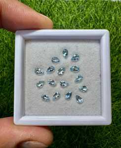 Piedra Preciosa de Aguamarina Natural, Corte Pera, Facetada, Azul, Piedras Sueltas, Certificadas por IGI, Alta Claridad, para Joyería - Product Image 3