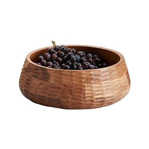 Tazón de madera para decoración del hogar, estilo bohemio, para servir, acabado natural, tazones de madera desechables para ensalada, para eventos. - Product Image 1