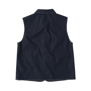 Mens <b>Black</b> Palin Pattern Denim <b>Vest</b> Custom Fit Button Down Sleeveless Jacket Cool Casual Outerwear For Men Denim <b>Vests</b> - Product Image 2