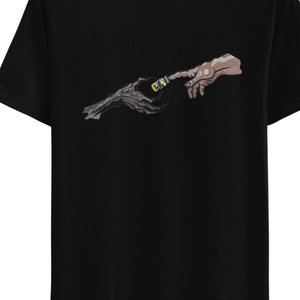 T-shirt personnalisé brodé, motif mains artistiques, coupe oversize unisexe, streetwear, coton de haute qualité, mode décontractée, usine OEM ODM - Product Image 4
