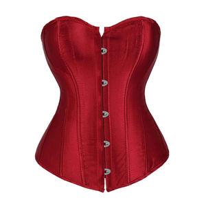 Women's Goth <b>Punk</b> Plus-Size Zipper Leather Lace Corset Shapewear Hip Enhancer Push-Up Bra Satin Fabric Firm Control Quick Dry - Product Image 4