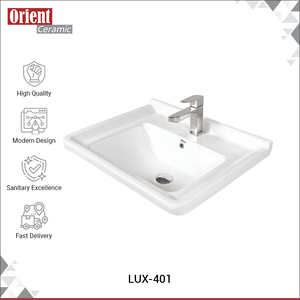 Lavabo de Cerámica Blanco de Diseño para Montar en Encimera, de Calidad Premium, Precio al por Mayor, para Compradores Serios - Product Image 2