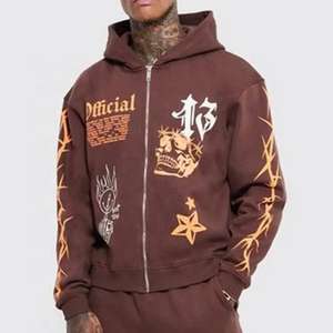 Chándal Deportivo Personalizado de Corte Holgado, 100% Algodón, con Capucha, Color Sólido, para Hombre, con Logotipo Personalizado - Product Image 4